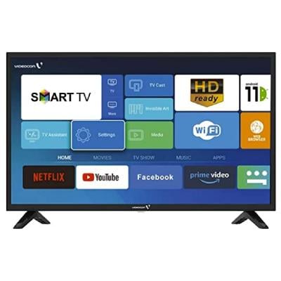 Videocon 40 Inch Smart TV Full HD Android 11 Google Play, Netflix, YouTube Built in Bluetooth WiFi Black