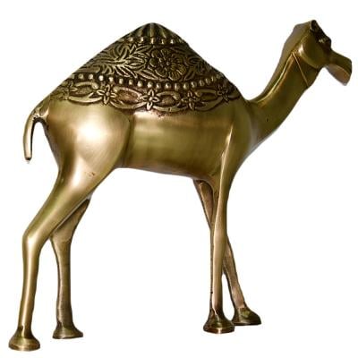 AJTC Antique Brass Camel Decor Statue Figurines for Animal Sculpture of Good Luck, 903B