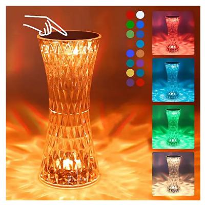 Crystal Lamp 16 Color Changing RGB Night Light Touch Lamp Multicolor