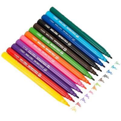 Deli Sketch Pen 12 Color Pvc Bag, EC10003