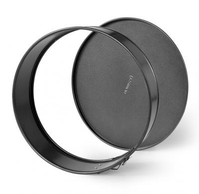 Fissman Springform Round Shape Carbon Steel With Non Stick Cake Pan With Removable Bottom, Black