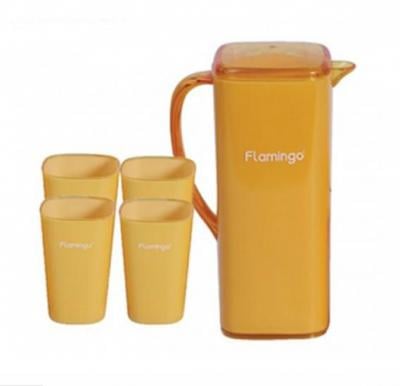 Flamingo  Water Jug with 4 Cups, FL5918WJ