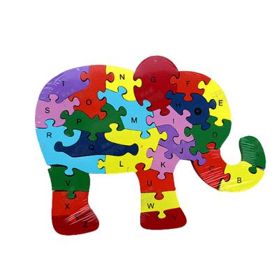 Ukr TW050 Jigsaw Puzzle Elephant Letters And Numbers Multicolor