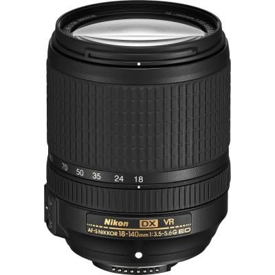 Nikon Nikkor AF-S DX 18-140mm f/3.5-5.6G ED VR Interchangable Lenses Black