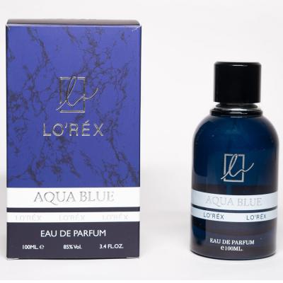 Lorex Aqua Blue Eau De Perfume Musk Spicy 100Ml Blue with White