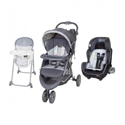BabyTrend EZ Ride5 Stroller & PROtect Car Seat Series Sport Convertible Car Seat & Hi-Lite High Chair