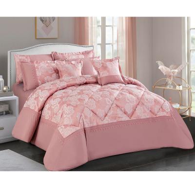 Stargold Lace Jackquard Comforter 8 Pcs Set, SG-CJL2001, Pink