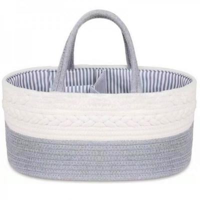 Little Story LS_DPCA_GY Cotton Rope Diaper Caddy, Grey