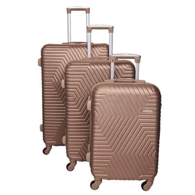 Siddique JNX01-3 Lightweight Luggage Set of 3 Bag, Golden