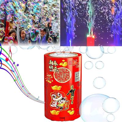 Portable Firework Electric Automatic Bubble Machine Toy