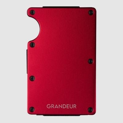 Grandeur GUWB651 Aluminum Volcano Red Cardholder