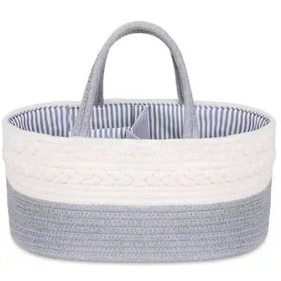 Little Story LS_DPCA_GY Cotton Rope Diaper Caddy Grey