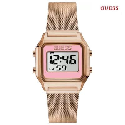 Guess GW0343L3 Rose Gold Tone Case Rose Gold Tone Stainless Steel Mesh Watch