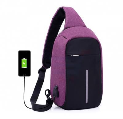 Anti-Theft USB Charging Dual Wear Way Cross Body Sling Travel Bag