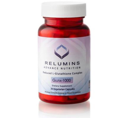 Relumins Advance Nutrition Gluta 1000 Reduced L-Glutathione Complex 30 Caps, RL-G1K-30