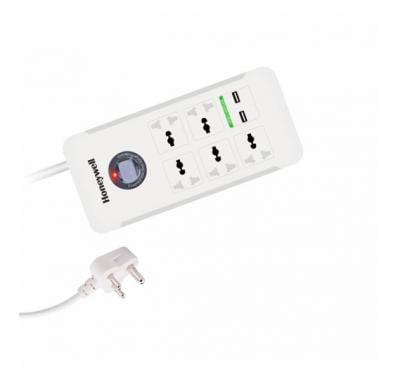 HoneyWell Platinum Series 5 Sockets Surge Protector With 2 USB - Power Extension,