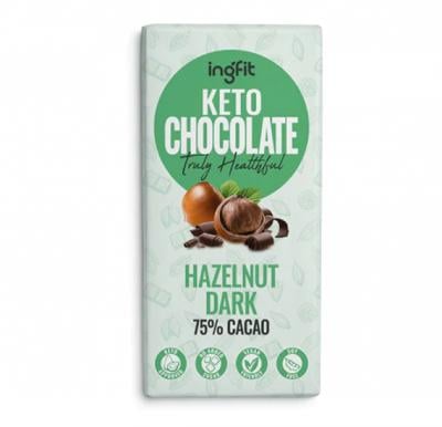 Ingfi ING0067235 Premium Sugar Free Keto Chocolate Hazelnut Dark 95g