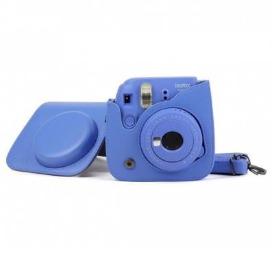 Fujifilm Instax Mini 9 Instant Camera With PU Leather Bag - Cobalt Blue