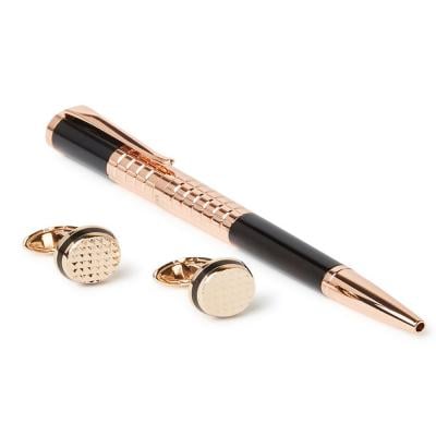 Segma PC 38-17 Pen with Cufflinks Set and Refillable Blue Ink