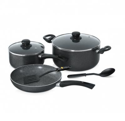 Royalford 7Pc Marble Coated Alum Cookware Set 1X2 RF8948