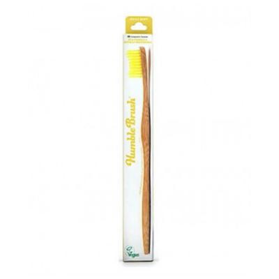 The Humble Co Adult Tooth Brush Yellow, HUM0090020