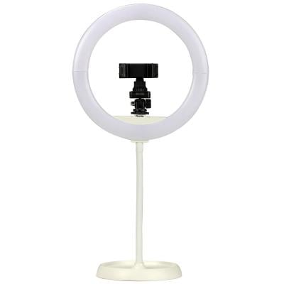 Phottix Nuada Ring 10 LED Light with Table Top Light Stand White