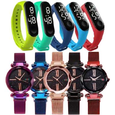 10 In 1 Dvans Stylish Watch For Women And Led Wristband Student Watch Assorted Colors