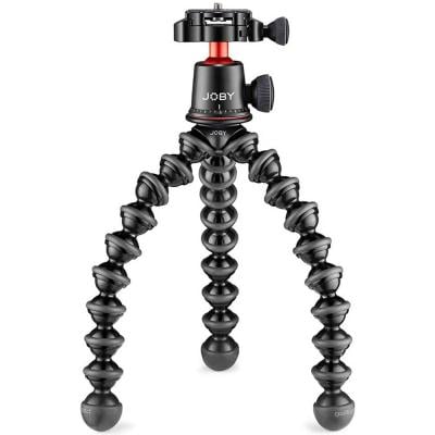Joby Gorillapod 3K Pro Kit with Stand and BallHead QR Plate 6.Lb Load Capacity Black Charcoal Red
