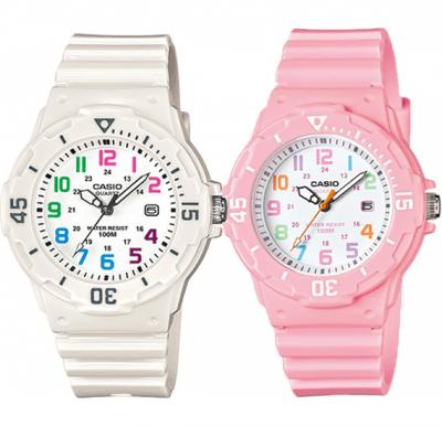 2 in 1 Casio Bundle Analog Watch For Girls, Sport Resin Band-LRW-200H-4B2VDF With Casio Analog Watch For Women, White Resin Band-LRW-200H-7BVDF (CN)