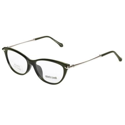 Roberto Cavalli RC5022 Oval Black  Eyeglasses for Women Crystal Lenses,  Size 53