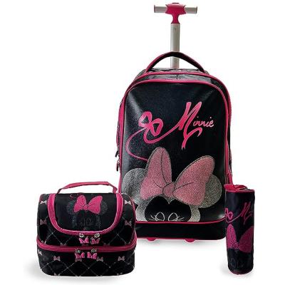 Disney TFPL124 Minnie Mouse Fashionable 20 Premium Trolley Bag 3IN1 Set