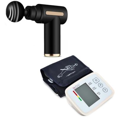 2 in 1 Combo Offer Portable Massage Gun, And Elony ELY106 Intelligent Arm Type Blood Pressure Meter