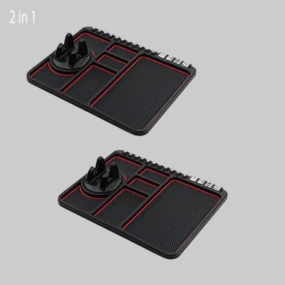 2in1 Combo of Multifunctional Car Anti-Slip Mat Non-Slip Phone Sticky Anti Slip Dash Mount Phone Silicone Car Board Mat Pad
