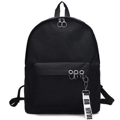 Generic Backpack Black with Urban Keychain