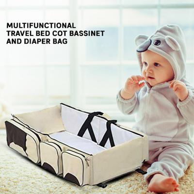 9-In-1 Multifunctional Travel Bed Cot Bassinet And Diaper Bag