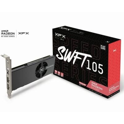 XFX SPEEDSTER SWFT105 RADEON RX 6400 Gaming Graphics Card with 4GB GDDR6 AMD RDNA 2  COMES WITH LP BRACKET