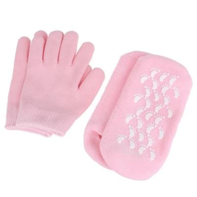 Reusable SPA Gel Socks And Gloves Pink/White