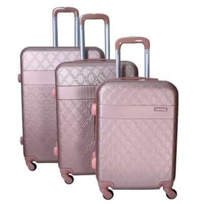 Siddique High Quality Lightweight Luggage Set of 3 Bag, Rose Gold