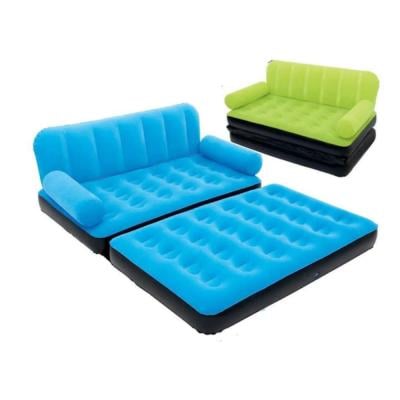 Galaxy PVC Extendable inflatable flocking sofa with bed Multicolor