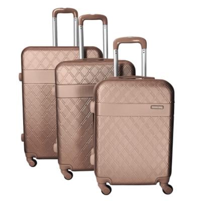 Siddique High Quality Lightweight Luggage Set of 3 Bag, Gold