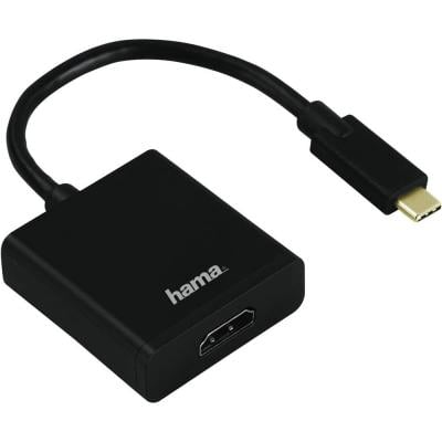 Hama 122212 USB C Adapter Cable for HDMI UltraHD Black