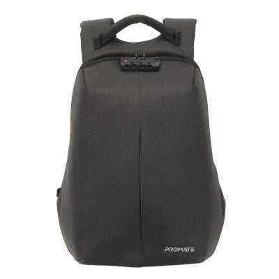 Promate Laptop Backpack with Lock, DEFENDER-16.BLACK