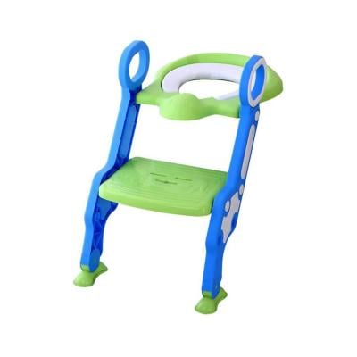 Eazy Kids EZ_SFP_GR Step Stool Foldable Potty Trainer Seat- Green