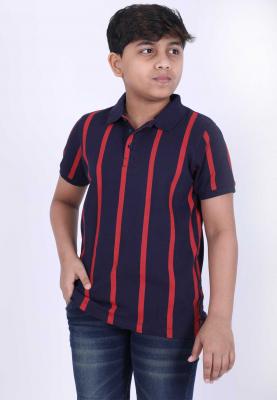Tradinco Boys T shirt Blue With Red Line