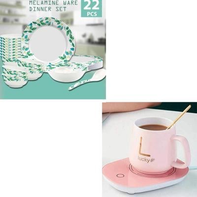 Olympia 22 pcs Dinner Set with Lucky Ceramic Cup with Heater