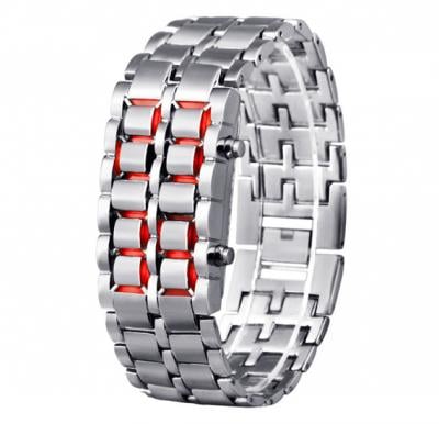 Lava LED Electronic Male Lovers Watches Volcanic Eruptions - Silver