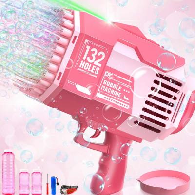 132 Hole Magic Rocket Launcher Pink Bubble Gun Bubble Bazooka Bubble Machine Toy Pink