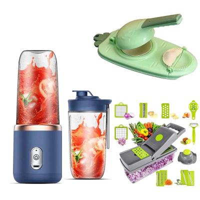 3 in 1 Bundle Offer  Portable 6 Blade Juicer Cup Automatic Electric Smoothie Blender, Crusher, And Food Processor, Vegetable Chopper, Multifunctional 13 in 1 Food Chopper Onion Veggie Chopper, Vegetable Slicer with 12 Accessories, Multi Blade for Food Salad Potato Veggie Fruit Chopper Cutter and 2 in 1 Dumpling and Mould Dough Press Maker