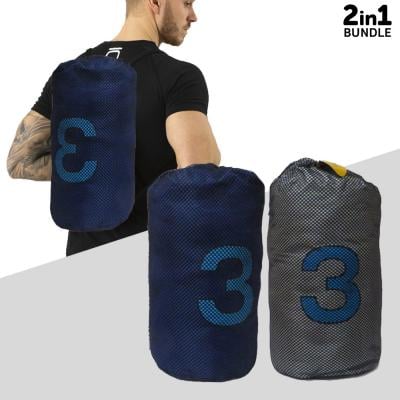 2 in 1 Bundle Offer Orami Gym Bag OMGB 5027 Blue & Grey