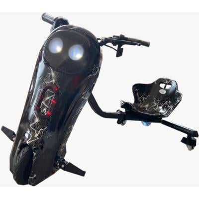 Shimano Multi Light Steel Frame Drifting Bike With Adjustable Rear Wheel Thunder Black